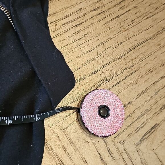 Black ABS top size XS zipper detail - Picture 3 of 6